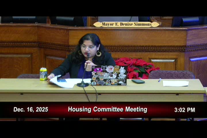 12/16/25 Housing Committee Meeting