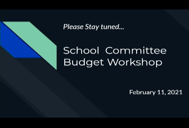 School Committee Budget Workshop 2/11/21