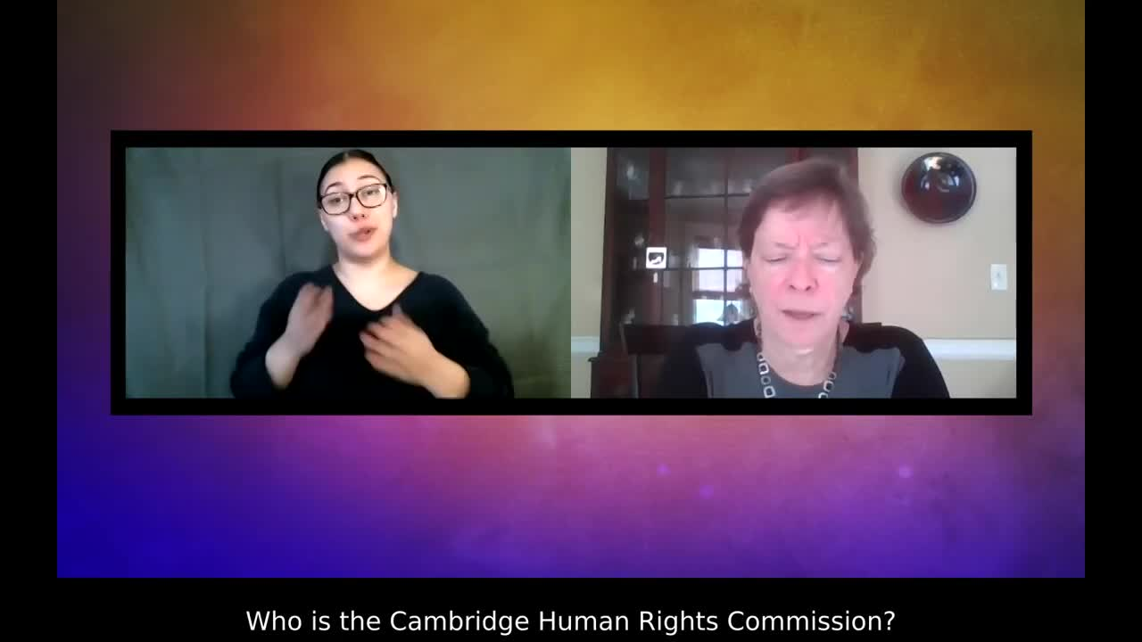 Cambridge HRC’s ASL-Interpreted and Closed-Caption Presentation on Filing a Discrimination Complaint